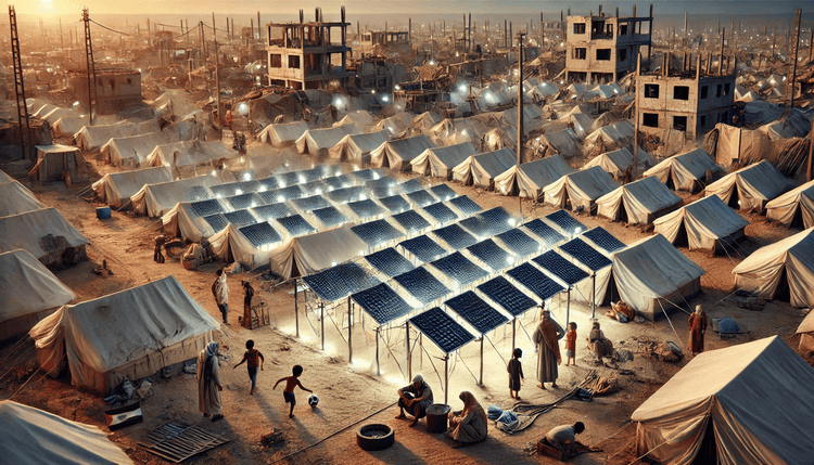 محطات الطاقة لمخيمات الإيواء